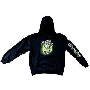 Rick and Morty Portal Boyz hoodie M Medium black boys Adult Swim Ripple Junction